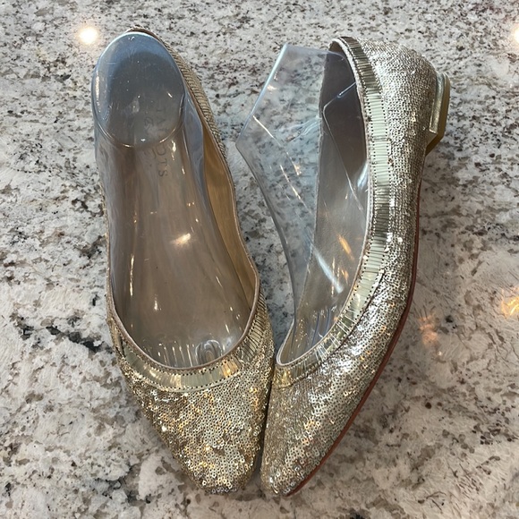 Talbots Ballet Flats Reese 1 Gold Leather Bottom Slip On Shoes Size 8.5M - Picture 3 of 11